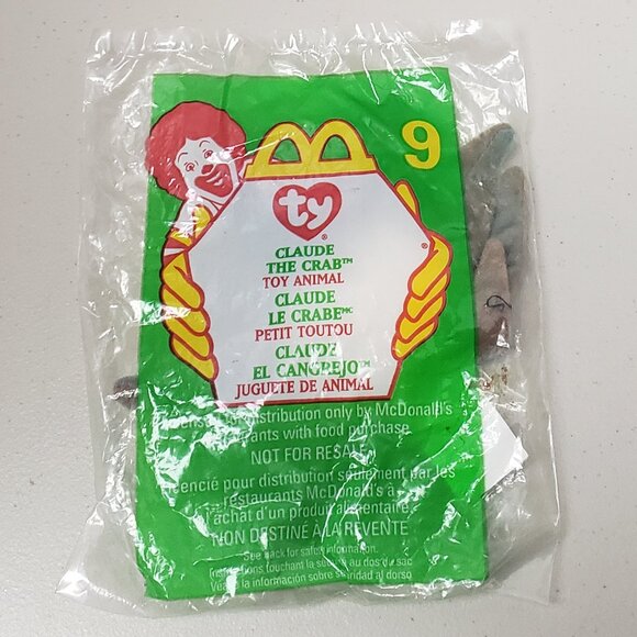 Beanie Baby McDonald's Claude the Crab - Picture 1 of 2